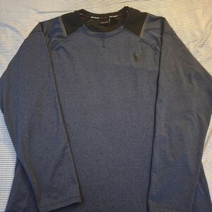 Spyder Active Mens Long Sleeve Shirt. Mens L. Blue. Excellent Shape!